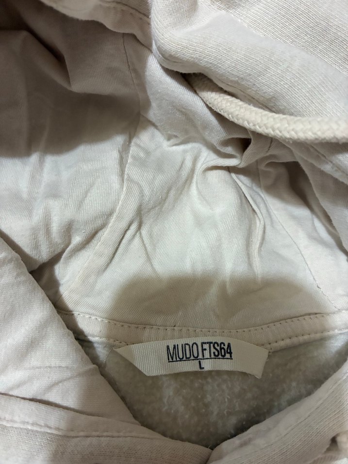 Kadın Bej Kapüşonlu Sweatshirt - Görsel 3