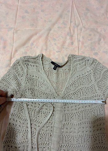 Gri V Yakalı Örgü Kadın Kazak - Görsel 4