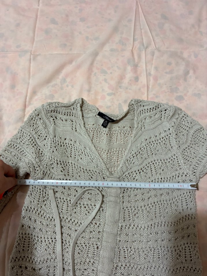 Gri V Yakalı Örgü Kadın Kazak - Görsel 4