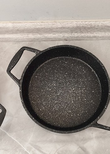 Diğer Döküm Granit 3 lü Tava