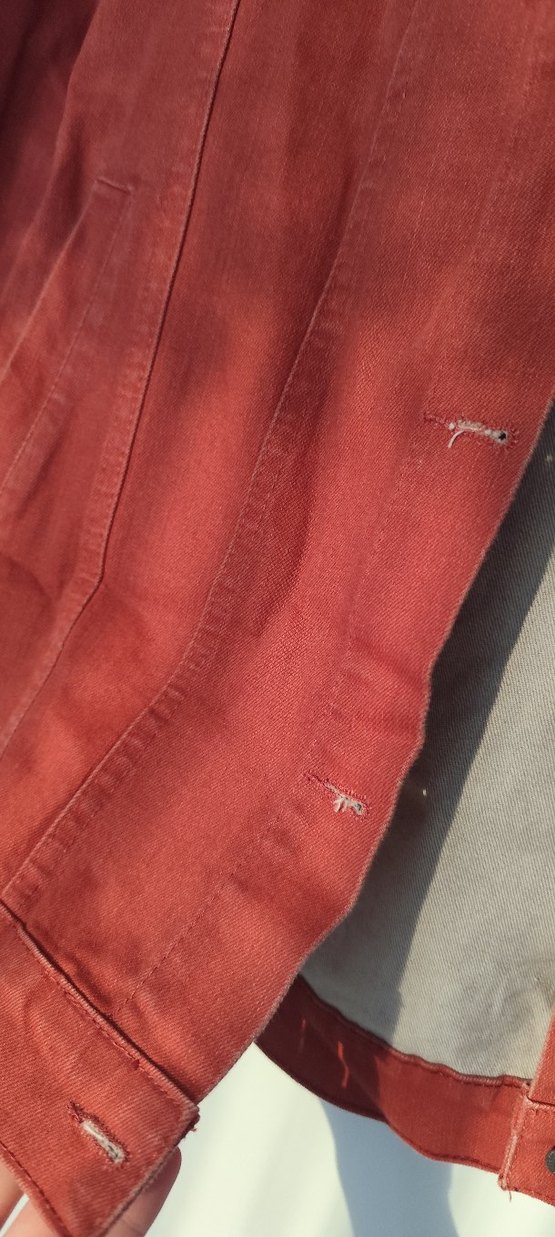 Kırmızı Kot Ceket - Görsel 5