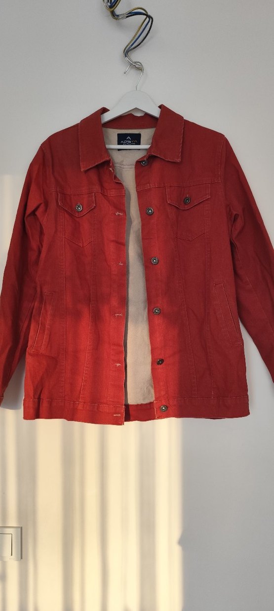 Kırmızı Kot Ceket - Görsel 2