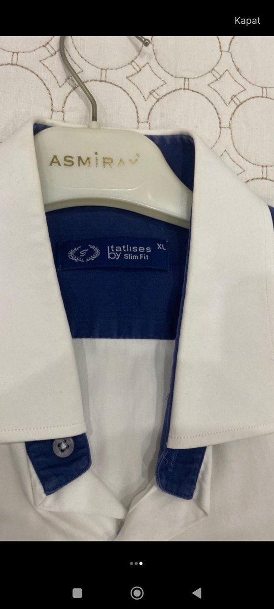 Düğmeli Uzun Kollu Beyaz Erkek  Gömlek - Görsel 3