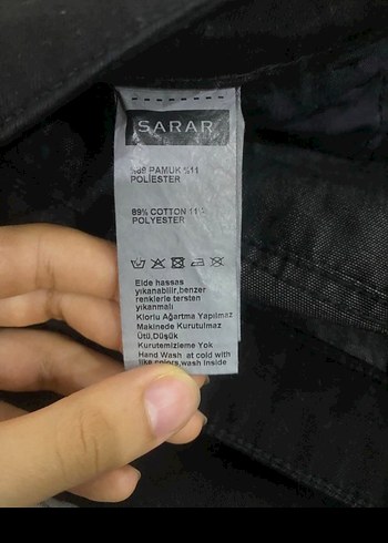 SARAR Siyah Kumaş Erkek Pantolon - Görsel 2