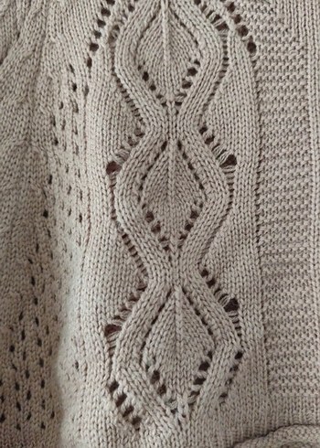 Bohem Tarzı Uzun Kollu Örgü Kadın Yarasa Kazak - Görsel 2