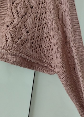 Bohem Tarzı Uzun Kollu Örgü Kadın Yarasa Kazak - Görsel 5