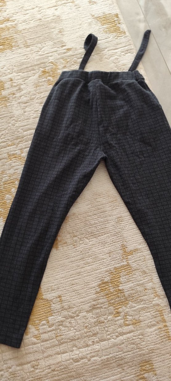 Gri Beli Kuşaklı Kadın Kumaş Pantolon - Görsel 5