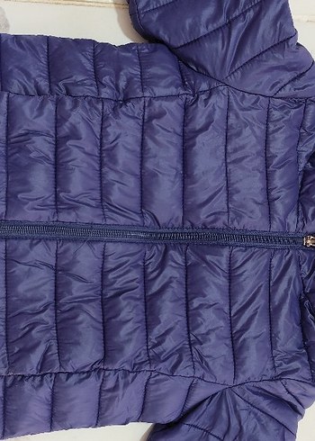 Kadın Mor Fermuarlı Kısa Kış Montu - Görsel 2