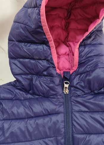 Kadın Mor Fermuarlı Kısa Kış Montu - Görsel 4