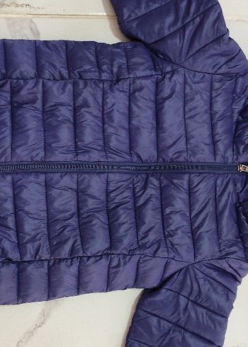 Kadın Mor Fermuarlı Kısa Kış Montu - Görsel 3