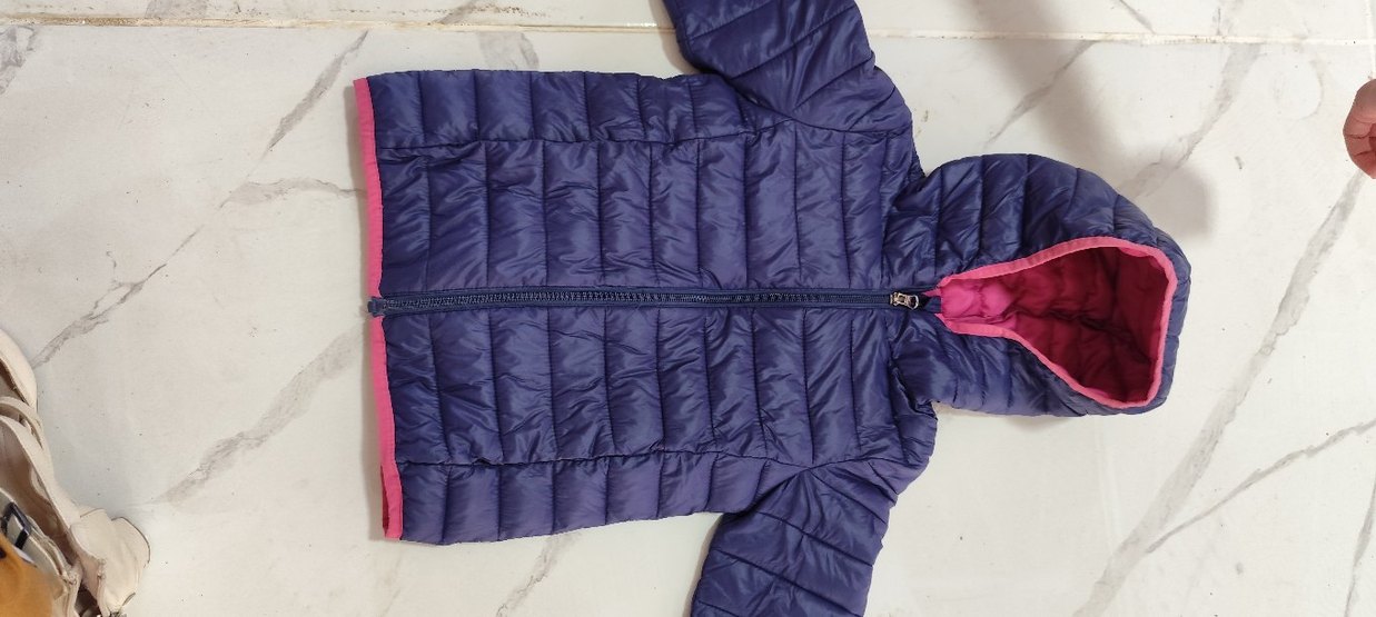 Kadın Mor Fermuarlı Kısa Kış Montu - Görsel 3