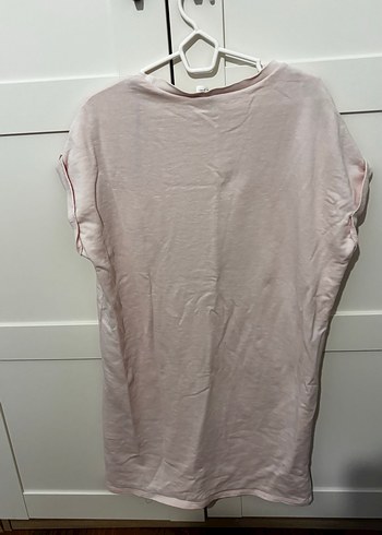 Pembe Baskılı elbise, kısa Kollu, Pamuk - Görsel 3