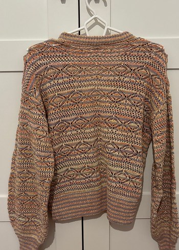 Bohem Çok Renkli Örgü Hırka - Görsel 4