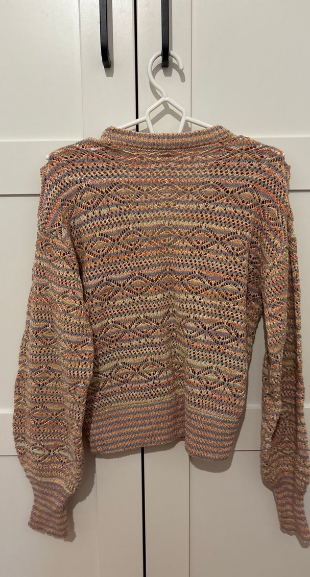 Bohem Çok Renkli Örgü Hırka - Görsel 4