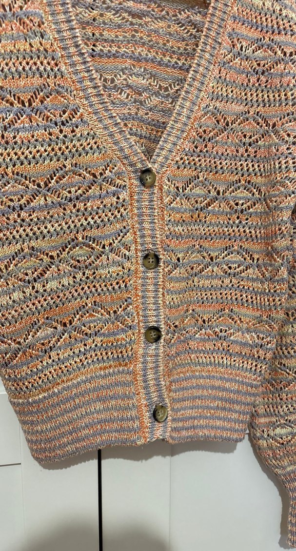 Bohem Çok Renkli Örgü Hırka - Görsel 2