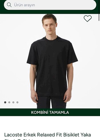 Lacoste Erkek Siyah Bisiklet Yaka Tişört