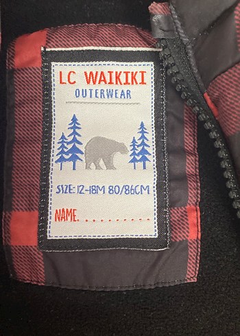 Kırmızı Ekose Kapüşonlu Erkek Çocuk Mont - Görsel 3