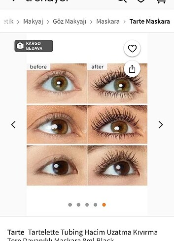  Beden Renk Tarte Tartelette tubing maskara 