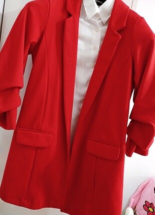 Kırmızı blazer ceket 