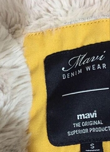 m Beden sarı Renk Mavi mont