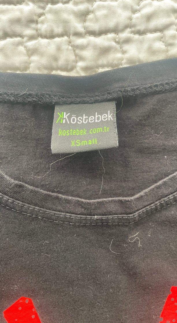 Baskılı Siyah Kısa Kollu t shirt - Görsel 2