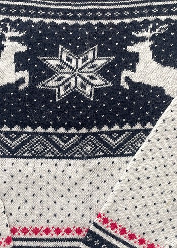 HM marka kış Desenli Kadın Triko Kazak - Görsel 3