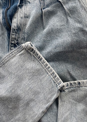 Pull bear marka,Kot Kemerli Rahat Kesim Kadın Pantolon - Görsel 4