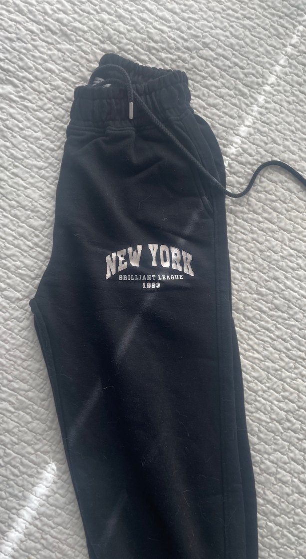 Yeni Siyah New York Baskılı Kadın Eşofman - Görsel 2