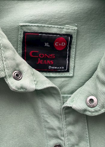 Erkek Yeşil Kot Uzun Kollu Gömlek Ceket - Görsel 2