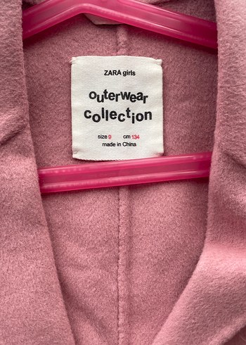 Zara kids Pembe Kaşe Kaban - Görsel 3