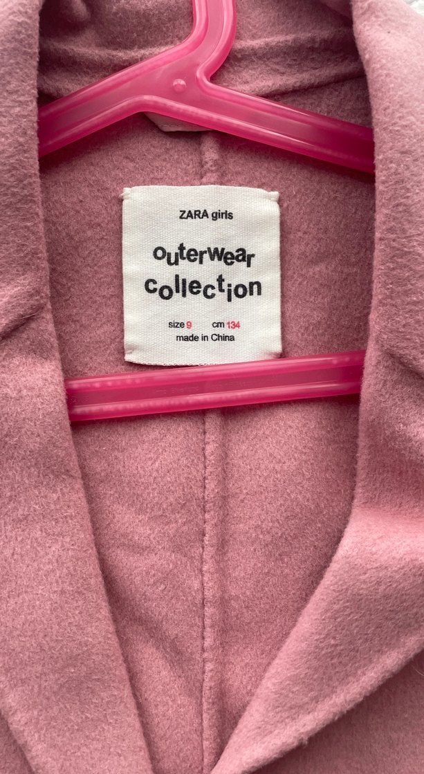 Zara kids Pembe Kaşe Kaban - Görsel 3
