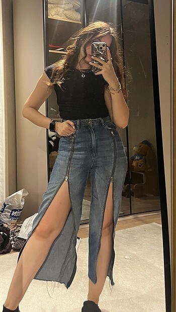 Trendyol fermuarlı Jean