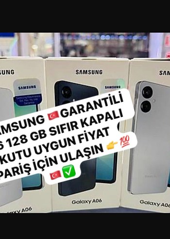 Samsung Galaxy A06 128GB 4 GB RAM MAVİ SİYAH RENKLER MEVCUTTUR