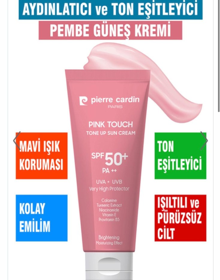 Pierre Cardin Pembe Ton Eşitleyici Güneş Kremi SPF 50+ 75 ml - Görsel 3