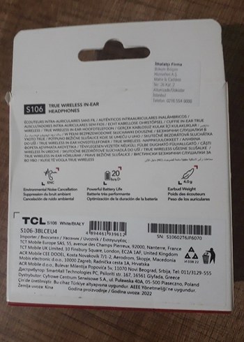 TCL MoveAudio S106 Kablosuz Kulaklık Beyaz - Görsel 3