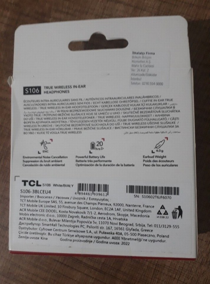 TCL MoveAudio S106 Kablosuz Kulaklık Beyaz - Görsel 3