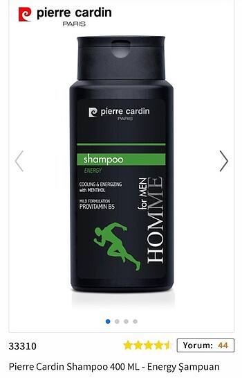 Pierre Cardin Cosmetic Energy Shampoo 400 ml