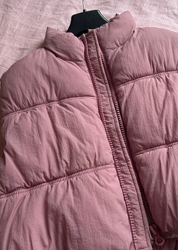 Mor Yüksek Yakalı Fermuarlı Kadın Yelek - Görsel 4