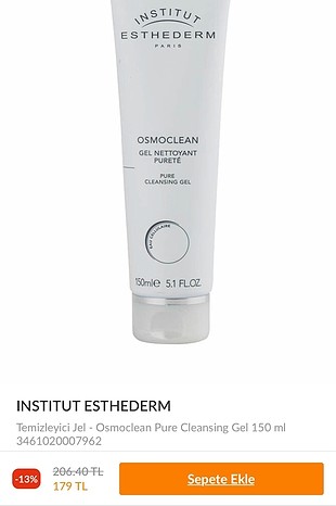 Institute Esthederm Yüz Temizleme Jeli