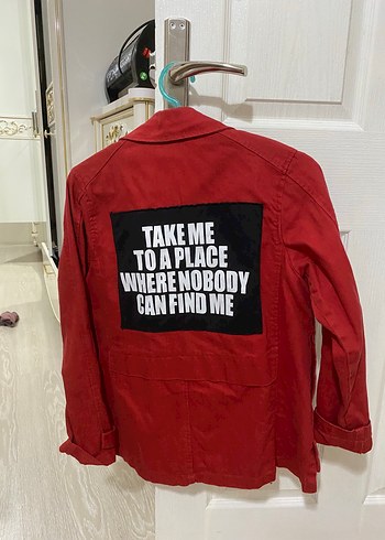 Kırmızı Düğmeli Kadın Midi Ceket - Görsel 2