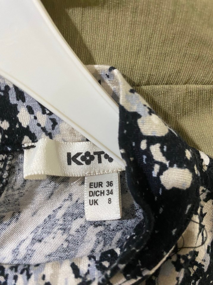 Koton Yılan Desenli Siyah Midi Elbise - Görsel 4