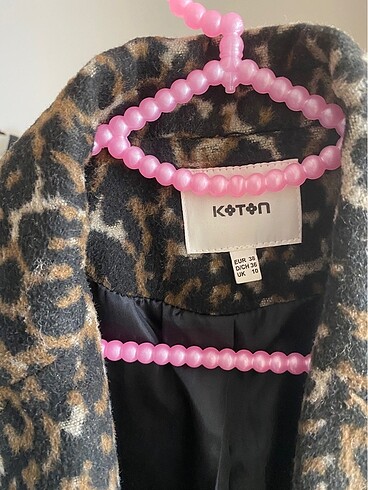 38 Beden Leopar desenli ceket kaban