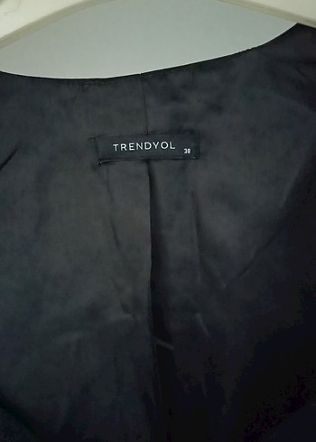 Siyah Düğmeli Kolsuz Midi Kadın Yelek - Görsel 2