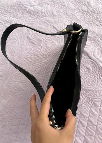 Beden Siyah Deri Minimalist Kadın Çanta