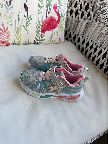 Sketchers kız çocuk ışıklı spor ayakkabısı gümüş