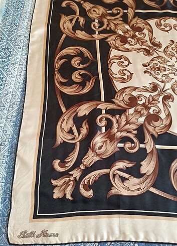  Beden siyah Renk Silkhome twil ipek eşarp 