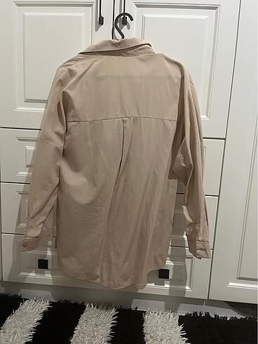 38 Beden Krem rengi oversize gömlek