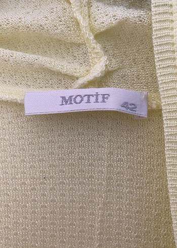 Sarı Midi Kadın Hırka V Yaka - Görsel 5