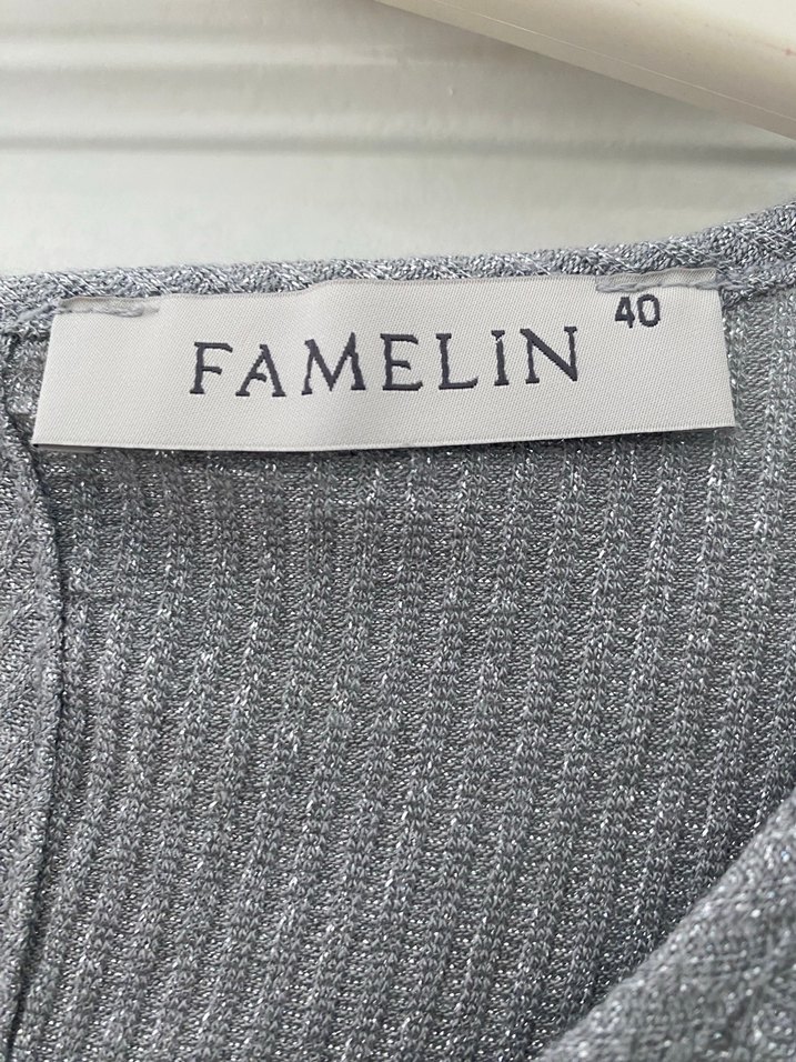 Gri Uzun Kollu Yüksek Yaka Triko Elbise - Görsel 4