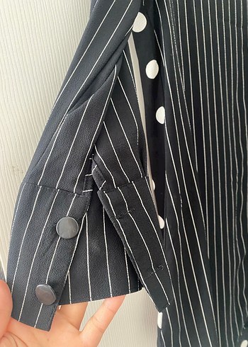 Düğmeli Siyah Uzun Hamile Bluzu - Görsel 5